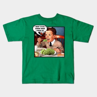 Little Tommy always eats his greens! Kids T-Shirt